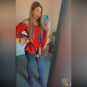 Floral Off the Shoulder Top